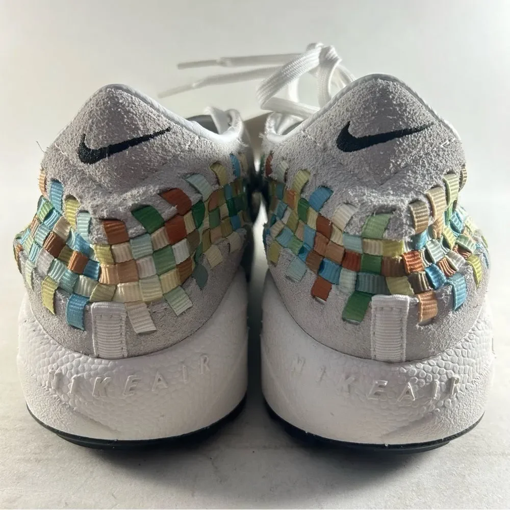 Nike Air Footscape Woven Womens Suede Shoes Gray Rainbow Size 9.5 FB1959–101